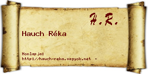 Hauch Réka névjegykártya