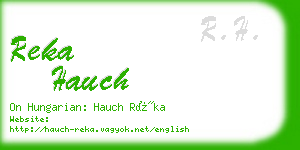 reka hauch business card